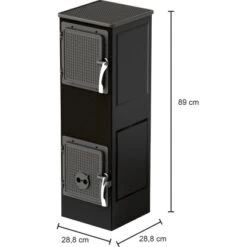 Werkstattofen Toba 2.0 (UNI 1000) Stahl Schwarz 6 KW EEK: A+ -Heizungsfach Geschäft 048126095445 VM01 100223 L