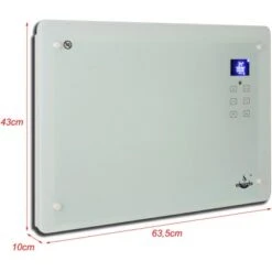 El Fuego Glaskonvektor 1500 W Weiß -Heizungsfach Geschäft 109953 2240 12