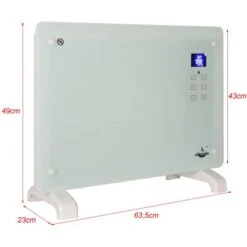 El Fuego Glaskonvektor 1500 W Weiß -Heizungsfach Geschäft 109953 2240 4