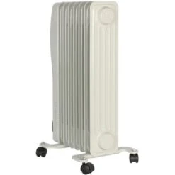 El Fuego Mobiler Elektro-Ölradiator 7 Rippen Weiß -Heizungsfach Geschäft 109963 2240 10