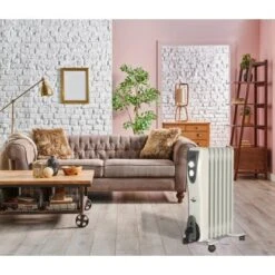 El Fuego Mobiler Elektro-Ölradiator 7 Rippen Weiß -Heizungsfach Geschäft 109963 2240 12