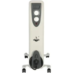 El Fuego Mobiler Elektro-Ölradiator 7 Rippen Weiß -Heizungsfach Geschäft 109963 2240 3