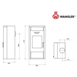 Wamsler Kaminofen Yara Naturstein Gussgrau 8 KW EEK: A -Heizungsfach Geschäft 1154624 picture 3