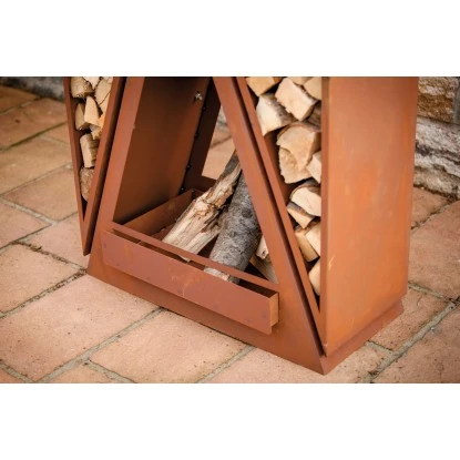 Ferrum Art Design Kaminofen Twin 1-0518 Rostbraun 3 Ferrum Art Design Kaminofen Twin 1-0518 Rostbraun – Bild 3