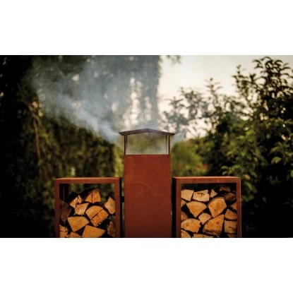 Ferrum Art Design Kaminofen Twin 1-0518 Rostbraun 5 Ferrum Art Design Kaminofen Twin 1-0518 Rostbraun – Bild 5