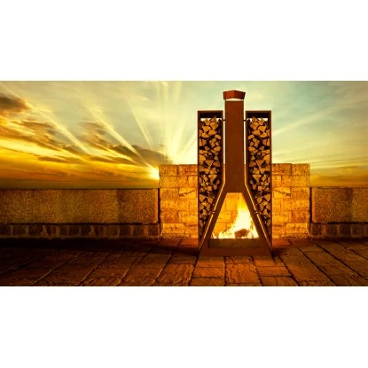 Ferrum Art Design Kaminofen Twin 1-0518 Rostbraun 10 Ferrum Art Design Kaminofen Twin 1-0518 Rostbraun – Bild 10