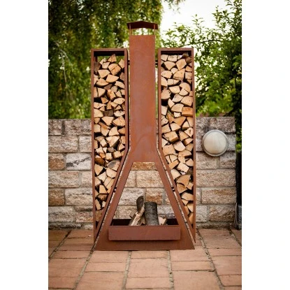 Ferrum Art Design Kaminofen Twin 1-0518 Rostbraun 6 Ferrum Art Design Kaminofen Twin 1-0518 Rostbraun – Bild 6