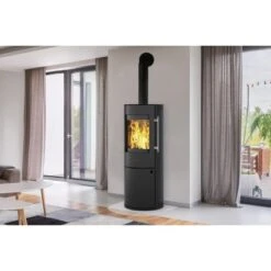Kleining Kaminofen Lugano Schwarz Lackiert 6 KW EEK: A+ -Heizungsfach Geschäft 1 1099 1008 LuganoMilieu 3