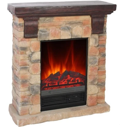 EL Fuego Elektrokamin Kitzbühel Stein Mit Heizung 1,8 KW 2 EL Fuego Elektrokamin Kitzbühel Stein Mit Heizung 1,8 KW – Bild 2