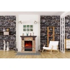 EL Fuego Elektrokamin Kitzbühel Stein Mit Heizung 1,8 KW 21 EL Fuego Elektrokamin Kitzbühel Stein Mit Heizung 1,8 KW -Heizungsfach Geschäft 1 2240 AY0684 Milieufoto 1