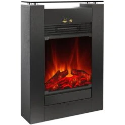 EL Fuego Elektrokamin Tessin Schwarz Mit Heizung Dimmbar 1,8 KW -Heizungsfach Geschäft 2240 AY0627 Detailfoto 10