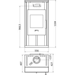 Wamsler Kaminofen Yuna Naturstein Grau 6 KW EEK: A -Heizungsfach Geschäft 2375657 4432 9