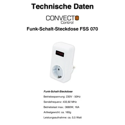Convecto Funk-Schalt-Steckdose Control FSS 070 3 Convecto Funk-Schalt-Steckdose Control FSS 070 – Bild 3
