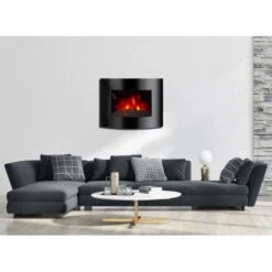EL Fuego Elektrowandkamin Aarau Oval Schwarz 1,8 KW 26 EL Fuego Elektrowandkamin Aarau Oval Schwarz 1,8 KW -Heizungsfach Geschäft 2 2240 AY0628 Milieufoto 1