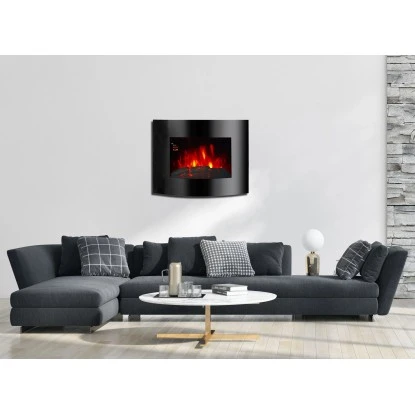 EL Fuego Elektrowandkamin Aarau Oval Schwarz 1,8 KW 12 EL Fuego Elektrowandkamin Aarau Oval Schwarz 1,8 KW – Bild 12