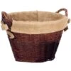Firefix Kaminholzkorb Aus Weide Mit Jute Ø 45 Cm