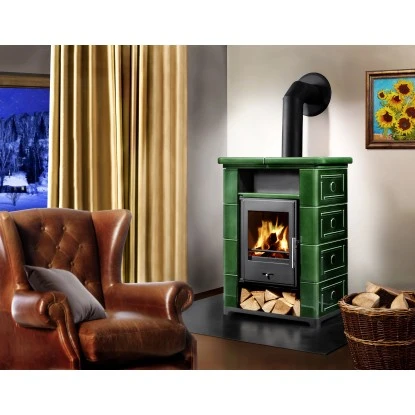 Wamsler Kaminofen Montafon Keramik Grün 7 KW EEK: A+ 3 Wamsler Kaminofen Montafon Keramik Grün 7 KW EEK: A+ – Bild 3