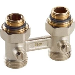 Anschlussarmatur Für Ventilheizkörper Durchgangsform 21 Mm (G 1/2") X 24,1 Mm (G