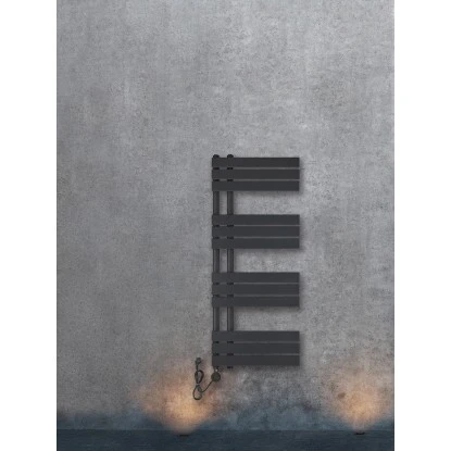 Elektrischer Badheizkörper Limburg 700W Schwarz 120x50 Cm 2 Elektrischer Badheizkörper Limburg 700W Schwarz 120x50 Cm – Bild 2