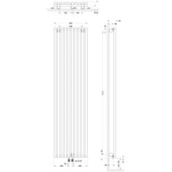Schulte ExpressPlus Design-Heizkörper Lyon Mittelanschluss 1.094W Alpinweiß -Heizungsfach Geschäft 4060991036323 2053 6