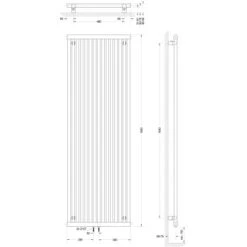 Schulte Design-Heizkörper Kiel Mit Mittenanschluss 1.232 W Anthrazit -Heizungsfach Geschäft 4060991042102 2053 6