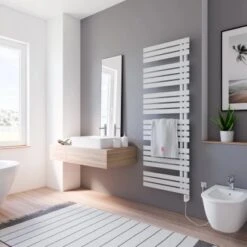 Schulte Badheizkörper Breda Steckerfertig + Heizstab 3 R Alpinweiß 169 X 60 Cm