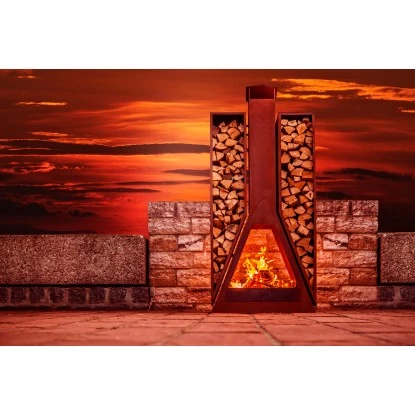 Ferrum Art Design Kaminofen Twin 1-0518 Rostbraun 9 Ferrum Art Design Kaminofen Twin 1-0518 Rostbraun – Bild 9