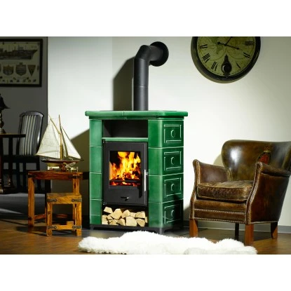 Wamsler Kaminofen Montafon Keramik Grün 7 KW EEK: A+ 4 Wamsler Kaminofen Montafon Keramik Grün 7 KW EEK: A+ – Bild 4