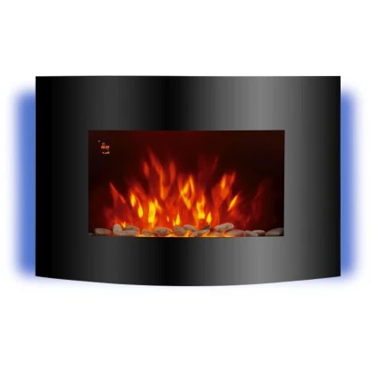 EL Fuego Elektrokamin Zürich Schwarz LED-Beleuchtung Dimmbar 2 KW 1 EL Fuego Elektrokamin Zürich Schwarz LED-Beleuchtung Dimmbar 2 KW