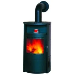 Hark Dauerbrand-Kaminofen Taifun Meteorschwarz Kacheln 8 KW Automatik EEK: A+ -Heizungsfach Geschäft 50 1921 Hark Taifun Meteor