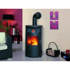 Hark Dauerbrand-Kaminofen Taifun Meteorschwarz Kacheln 8 KW Automatik EEK: A+ -Heizungsfach Geschäft 6049506 picture 2