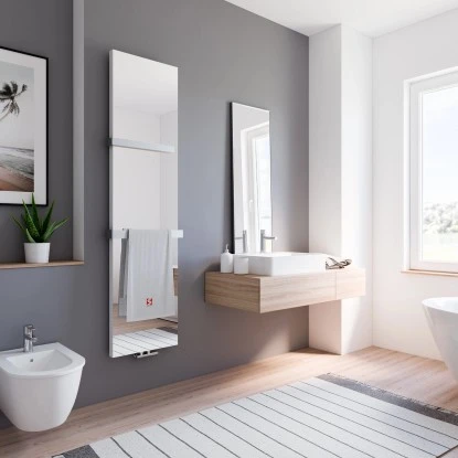 Schulte ExpressPlus Design-Heizkörper NewYork Spiegel Weiß HxB 180,6x45,6cm 688W 2 Schulte ExpressPlus Design-Heizkörper NewYork Spiegel Weiß HxB 180,6x45,6cm 688W – Bild 2