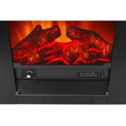 EL Fuego Elektrokamin Tessin Schwarz Mit Heizung Dimmbar 1,8 KW -Heizungsfach Geschäft 6 2240 AY0627 Detailfoto 3