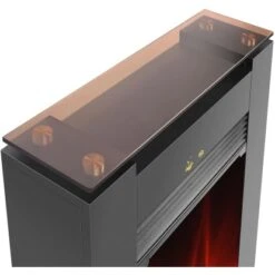 EL Fuego Elektrokamin Tessin Schwarz Mit Heizung Dimmbar 1,8 KW -Heizungsfach Geschäft 6 2240 AY0627 Detailfoto 6