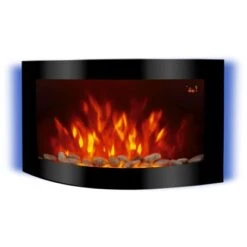 El Fuego Elektrokamin Davos (Zürich 2.0) Schwarz LED-Beleuchtung Dimmbar 2 KW -Heizungsfach Geschäft 835888 2240 AY61911