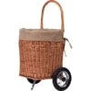 Dobar Kaminholzwagen Aus Weide Mit Metallrädern & Reifen 44 Cm X 43 Cm X 93 Cm