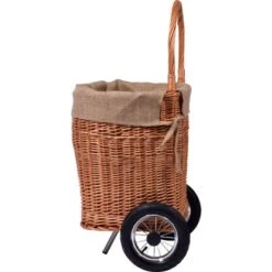 Dobar Kaminholzwagen Aus Weide Mit Metallrädern & Reifen 44 Cm X 43 Cm X 93 Cm -Heizungsfach Geschäft 859474 4637 3