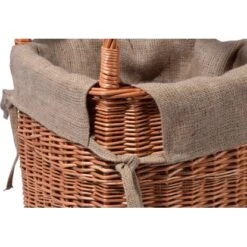 Dobar Kaminholzwagen Aus Weide Mit Metallrädern & Reifen 44 Cm X 43 Cm X 93 Cm -Heizungsfach Geschäft 859474 4637 5