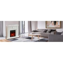 El Fuego Elektrokamin Malmö Weiß 900/1800 W Regelbar -Heizungsfach Geschäft 8 2240 AY0630 Milieufoto 2