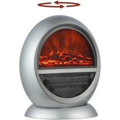 El Fuego Elektrokamin Frankfurt Silber 750/1500 W Regelbar -Heizungsfach Geschäft 931897 2240 7