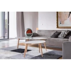 El Fuego Elektrokamin Frankfurt Silber 750/1500 W Regelbar -Heizungsfach Geschäft 931897 2240 8