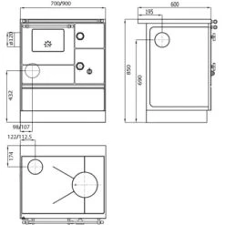 Westminster Küchenherd K 176 F/A Weiß Anschluss Links 5 KW EEK: A -Heizungsfach Geschäft 9615360 4432 9