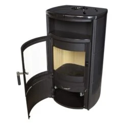 Hark Dauerbrand-Kaminofen Taifun Meteorschwarz Kacheln 8 KW Automatik EEK: A+ -Heizungsfach Geschäft eteor schwarz Detailbild 1