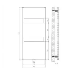 Schulte Design-Heizkörper Turin Inkl. Heizstab 600 Watt Links Alpinweiß 50,5 X 1 -Heizungsfach Geschäft ulte Skizzen Turin 1143505